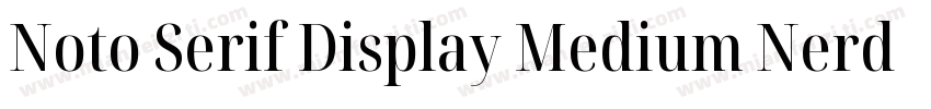 Noto Serif Display Medium Nerd Font字体转换